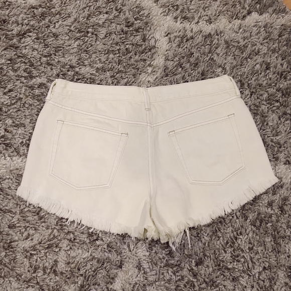 Free People Loving Good Vibrations Denim Shorts Banana Split - Picture 4 of 5